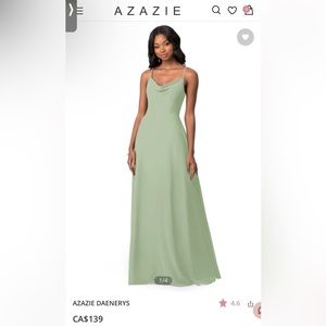 BNWT Azazie Dress in Dusty Sage
